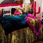 Mary Hayden bedspread in Delia Kingston Top Bright Mix