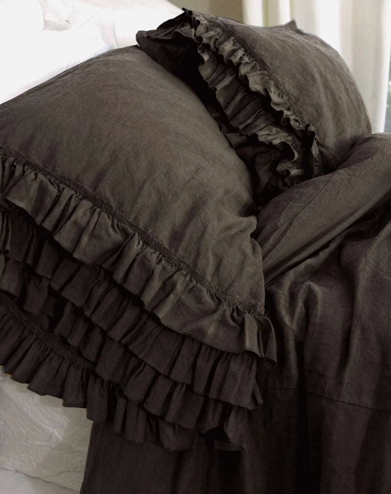 Stefany Linen Ruffle Collection - Cacoa