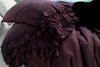 Stefany Linen Ruffle Collection - Bordeaux