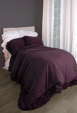 Stefany Linen Ruffle Collection - Bordeaux