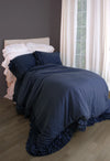Stefany Linen Ruffle Collection - Denim