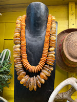 Natural Amber Necklace, Large Stones