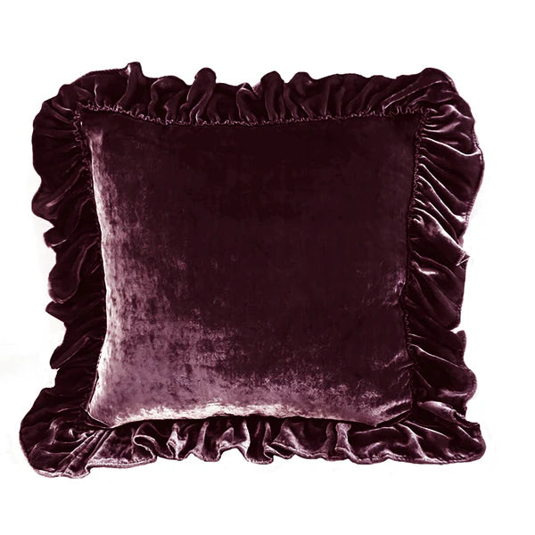 Bella Tatter Velvet Ruffle Collection- Bordeaux