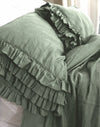 Stefany Linen Ruffle Collection - Sage