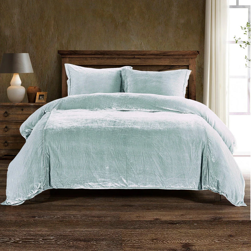 Boot Stitch Velvet Duvet Cover