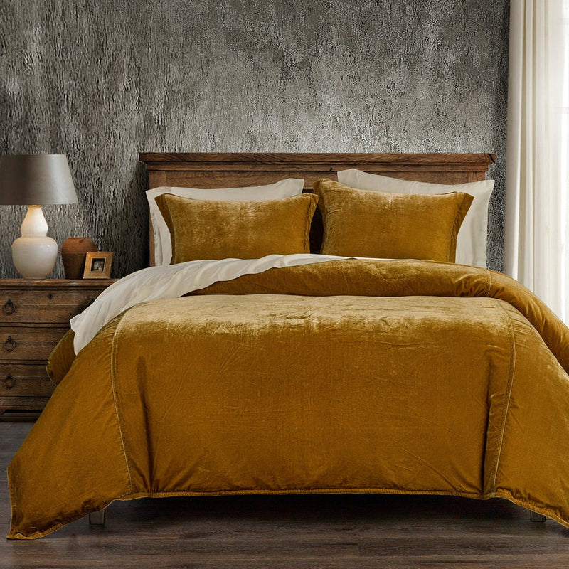 Boot Stitch Velvet Duvet Cover