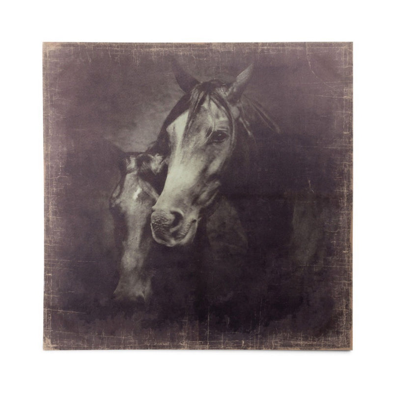 Bay Mare with Foal Sepia Print (in store purchase/pick up only)