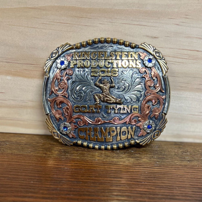 Goat Tying Champion Belt Buckles Lubbock Custom Buckle – Ace High