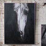 Black and White Horse Oil Paintings