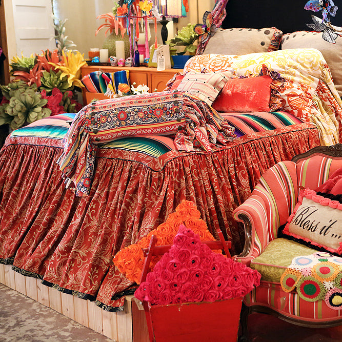 Mary Hayden bedspread in One-of-a-Kind Fiesta Mix