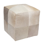 Natural Cowhide Cube Ottoman
