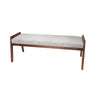 Mid-Mod Natural Cowhide Bench 48"